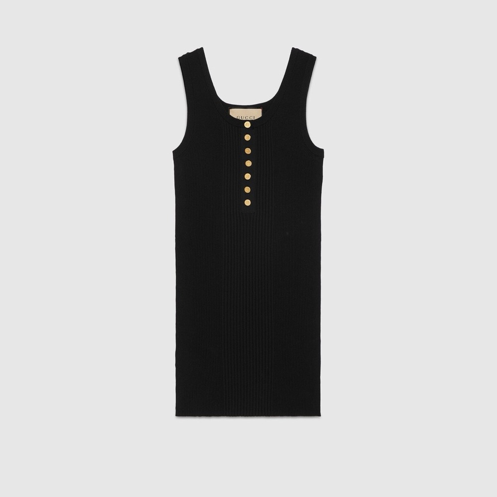 Gucci knit top with Gold Buttons NWT